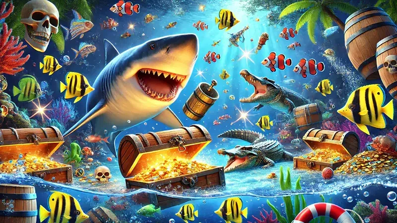 Antarmuka tembak ikan pada perangkat mobile dengan target laut